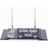 Hediye Marketi17 Avukatlara Özel Logolu Avukat Isimlik Elit Kristal Masa Isimliği