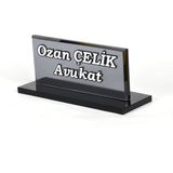 Hediye Marketi17 Gümüş Kabartma Ekonomik Isimlik Kristal Masa Isimlik