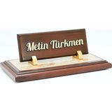 Hediye Marketi17 Mermer ve Ahşap Isimlik, Masa Üstü Isimlik