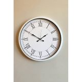Hediye Metal Beyaz Retro Duvar Saati 40 Cm