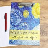 Hediye Ofisi Hediyeofisi Van Gogh Motto Tasarımlı Sekreterlik Clipboard