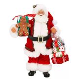 Hediye Paketi Taşıyan Noel Baba Dekoratif Biblo