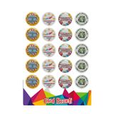 Hediye Panayırı Öğrenci Davranış Rozetleri 20 adet ( 44 mm çapında Yaka Rozeti)