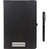 Hediye Rengi 45110 İsme Özel Lastikli Siyah​ Siyah Kalem ve Defter Seti