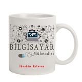 Hediye Rengi İsme Özel Bilgisayar Mühendisi Temalı M2 Kupa Bardak