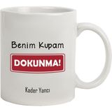 Hediye Rengi Isme Özel Kupa Bardak - Benim Kupam Dokunma - Beyaz
