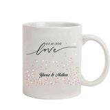 Hediye Rengi İsme Özel Love Minik Kalpler Temalı Kupa Bardak