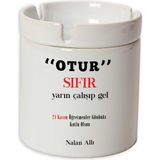 Hediye Rengi Isme Özel Seramik Küllük-Otur Sıfır - Renkli