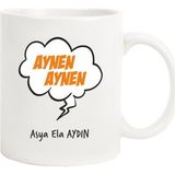 Hediye Rengi İsme Özel Tasarımlı Aynen Aynen Kupa Bardak
