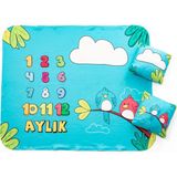 Hediye Sepeti Hediyesepeti Baby Shower Hediyesi Bebek Fotoğraf Battaniyesi Seti - Renkli - 0 - 3 Yaş