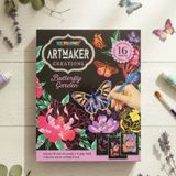 Hediye Vakti Artmaker Magnificent Mandalas Kazımalı Boyama Seti – 16 Panel, Şablon ve Kalemli Mandala Scratch Art Kit - Yeşil - boyama kitapları