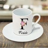 Hediye Vakti Isme Özel Kahve Fincanı - Renkli - 99 ml