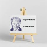 Hediye Vakti Kişiye Özel Atatürk Tasarımlı Iroka Ayaklı Masa Üstü Isimlik