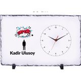 Hediye Vakti Kişiye Özel Dikdörtgen Doğal Taş Masa Saati 25x38 cm – İsim Baskılı Dekoratif Saat