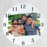 Hediye Vakti Kişiye Özel Fotoğraf Baskılı Cam Duvar Saati 30x30 cm - Resimli Aile Saati Ev Hediyesi