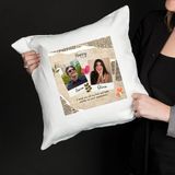 Hediye Vakti Kişiye Özel Fotoğraflı Dekoratif Yastık Kılıfı – Isimli, Anı Tasarımlı, Içi Boş - 001-Renkli - 50 x 50