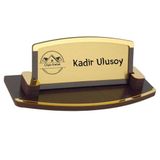 Hediye Vakti Kişiye Özel Logolu Kurumsal Masa İsimliği – Ahşap Şık Tasarım