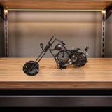 Hediye Vakti Kişiye Özel Metal Motosiklet Tasarımlı Klasik Masa Saati - Retro Motorcu Ofis Masa Üstü Saati