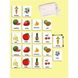 Hediye Vakti Meyve Zeka Kartları Eşleştirme Oyunu Ahşap Hafıza Kartı Oyunu Eğitici Puzzle Oyunları