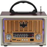 Hediye Vakti Nostaljik Ahşap Tasarımlı Bluetooth Hoparlör | FM/AM Radyo Destekli Şarjlı ve Taşınabilir Retro Radyo Model-2
