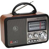 Hediye Vakti Nostaljik Ahşap Tasarımlı Bluetooth Hoparlör | FM/AM Radyo Destekli Şarjlı ve Taşınabilir Retro Radyo Model-3