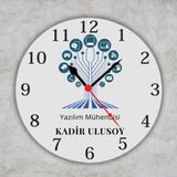 Hediye Vakti Teknoloji Ve Bilişim Temalı Ofis Duvar Saati - Yazılımcıya Özel İsimli Metal Saat