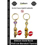 #Hediye Zamak Döküm Kırılmaz Gold Renk Boncuklu Hediye Aksesuar Şık Dayanıklı Bereket Tanrısı