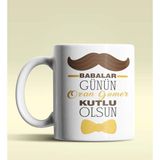 Hediye Zengini Kişiye Özel Babalar Günün Kutlu Olsun 15 Temalı Beyaz Kupa