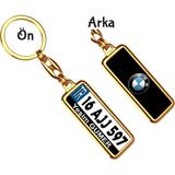 Hediye Zengini Kişiye Özel Bmw Logo Tema Plaka Anahtarlık - Sarı
