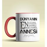 Hediye Zengini Kişiye Özel Dünyanın En Güzel Annesi Temalı Kırmızı Kupa Bardak