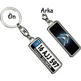 Hediye Zengini Kişiye Özel Plaka Metal Anahtarlık | Citroen Logo - Gümüş