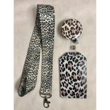 Hediyebum Leopar Desenli Boyun Askısı Yoyo ve Kartlık Set