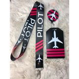 Hediyebum Pilot-Hava Yolları Temalı Boyun Askı Ipi , Kartlık ve Yoyo Set