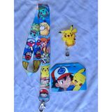 Hediyebum Pokemon Boyun Askısı Yoyo ve Yan Kartlık Set