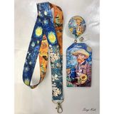 Hediyebum Vincent Van Gogh Eserleri Boyun Askısı Yoyo ve Dik Kartlık Set 3mm Pleksi Tasarım
