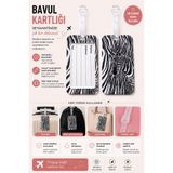 Hediyebum Zebra Desen Valiz çanta Bagaj Kartlığı