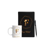 Hediyecepte Öğretmenler Günü Isimli Siyah Defter Kalem Kupa Seti