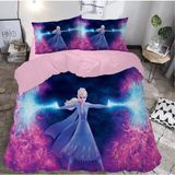 Hediyechy Elsa Temalı Baskılı Çift Kişilik Nevresim Takımı - Renkli - 200 x 220 cm