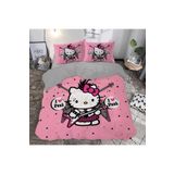 hediyechy GİFT DUVET COVER HELLO KITTY YILDIZLI 3d Baskılı Çift Kişilik Nevresim Takımı