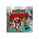 hediyechy Gift Duvet Cover Sonıc Temalı 3d Baskılı Çift Kişilik Nevresim Takımı