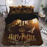 Hediyechy Harry Potter Temalı Baskılı Çift Kişilik Nevresim Takımı - Renkli - 200 x 220 cm