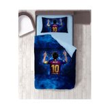 hediyechy hediye nevresim messi 3d desen baskılı tek kişilik nevresim takımı çarşafsız