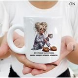 Hediyeci Abla Bir Fincan Kahve Varsa Henüz Her Şey Bitmedi Demektir Dayanıklı ve Şık Kişiye Özel Beyaz Kupa Bardak