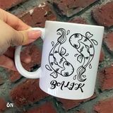 Hediyeci Abla Size Özel Balık Burcu ve Özellikleri Seramik Baskılı Beyaz Kupa Bardak