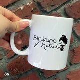 Hediyeci Abla Size Özel Bir Kupa Mutluluk Seramik Baskılı Beyaz Kupa Bardak