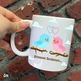 Hediyeci Abla Size Özel Bitmeyen Sevdamsın Seramik Baskılı Beyaz Kupa Bardak