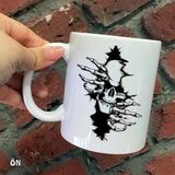Hediyeci Abla Size Özel Kuru Kafa Seramik Baskılı Beyaz Kupa Bardak
