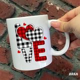 Hediyeci Abla Size Özel Nota Müzik Love Seramik Baskılı Beyaz Kupa Bardak
