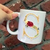 Hediyeci Abla Size Özel S Harfli Seramik Baskılı Beyaz Kupa Bardak