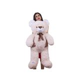 Hediyecik 100 Cm Sevimli Papyonlu Peluş Yorgun Ayıcık Krem, Krem